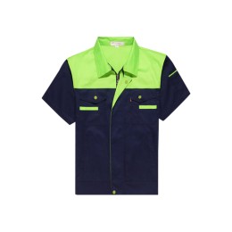 SKWK039 manufactures summer short-sleeved overalls thin wear-resistant labor protection suits auto repair jackets factory and workshop uniforms SKWK039 manufactures summer short-sleeved overalls thin wear-resistant labor protection suits auto repair jackets factory and workshop uniforms